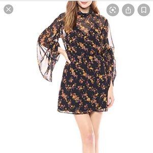 CMEO Collective navy floral print dress worn once